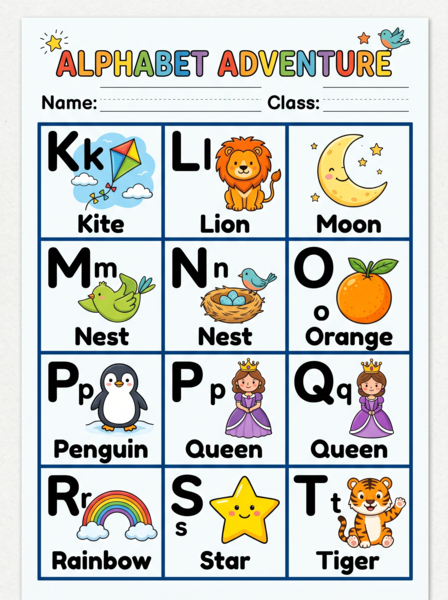Alphabet worksheet