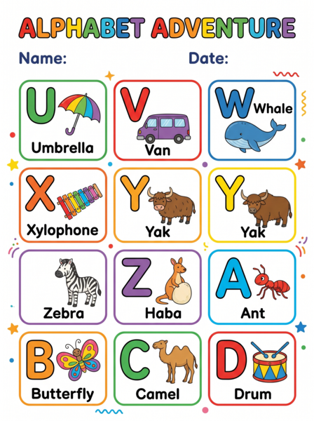 Letter worksheet
