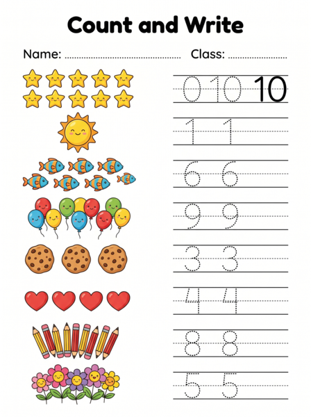 Counting worksheet