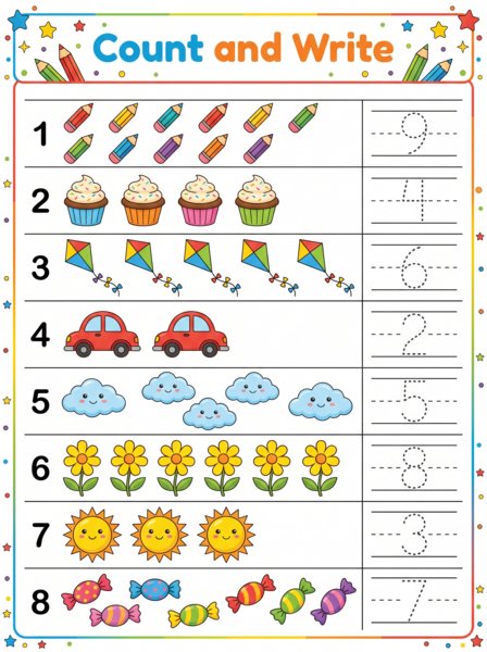 Count and write worksheet