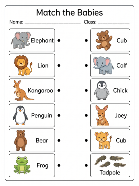 Kids worksheet sample