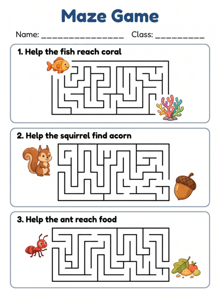Puzzle worksheet