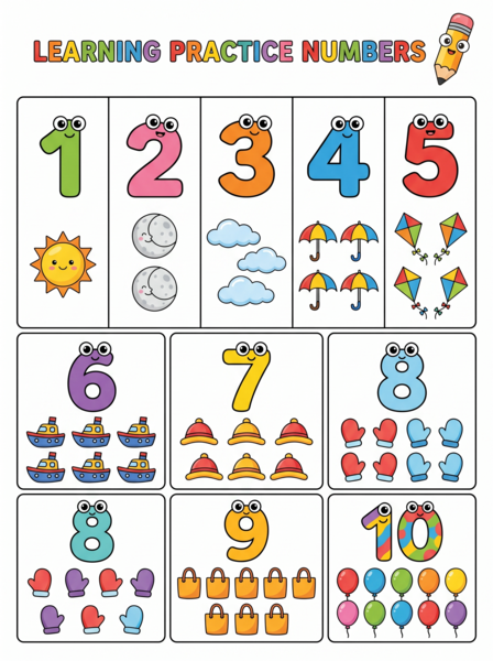 Number tracing worksheet
