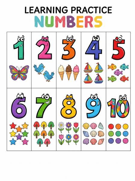 Learn number worksheet