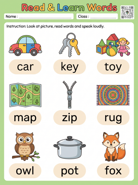 Reading worksheet