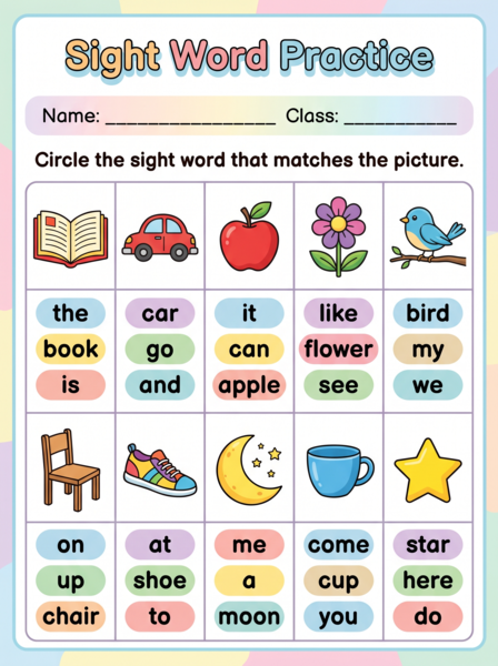Language worksheet